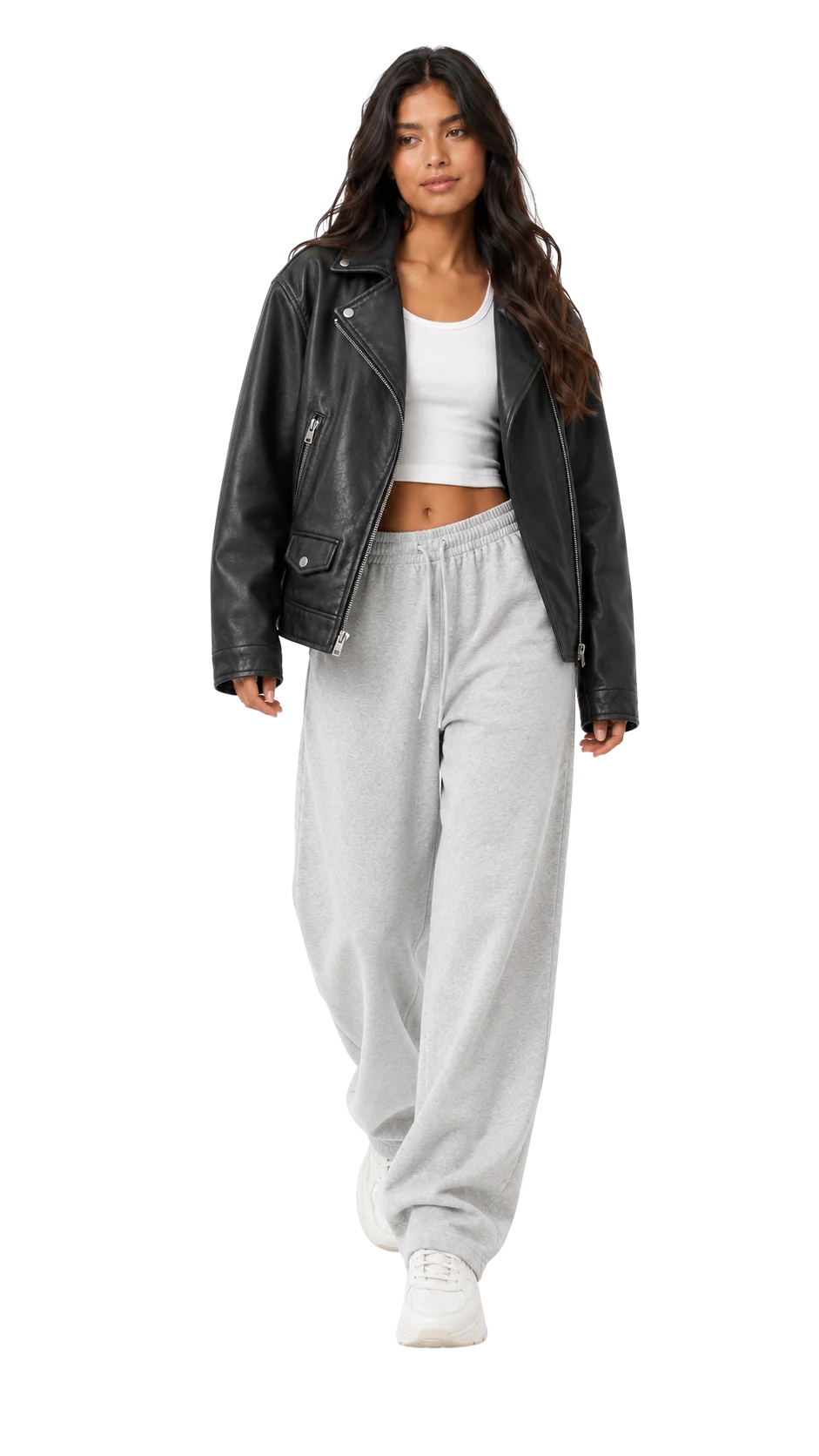 Leather sweats
