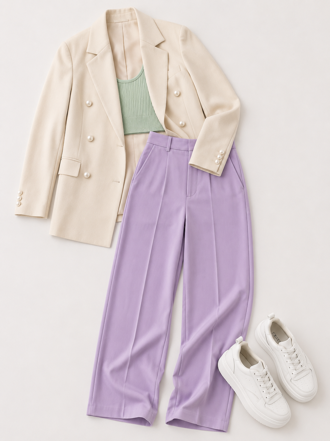 Pastel chic outfit